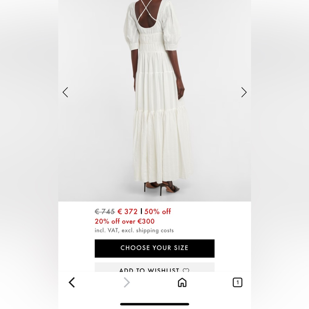 Jonathan Simkhai White Puff-Sleeve Maxi Dress - Picture 6 of 6